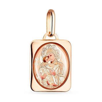 Ладанка золота Божа Матір &laquo;Володимирська&raquo; (арт. 421085В) 421085В фото