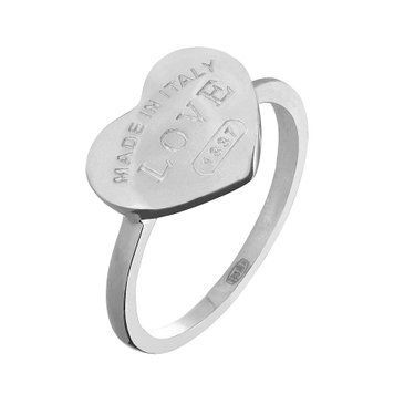 Срібна каблучка "LOVE" 10х13мм без вставки (410719) 410719 фото