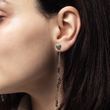 Срібні сережки-пусети гвоздики з підвісками "KISS"  без вставок 7х83мм (420828) 420828 фото