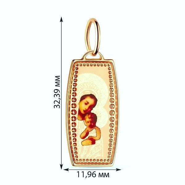 Золота ладанка Діва Марія з немовлям (арт. 3104856101)